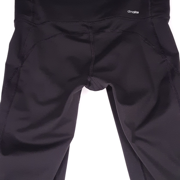 Adidas Womens Climalite Black Compression Cropped Leggings Size Small - Picture 4 of 7